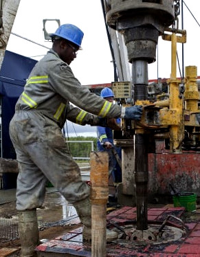 Man drilling